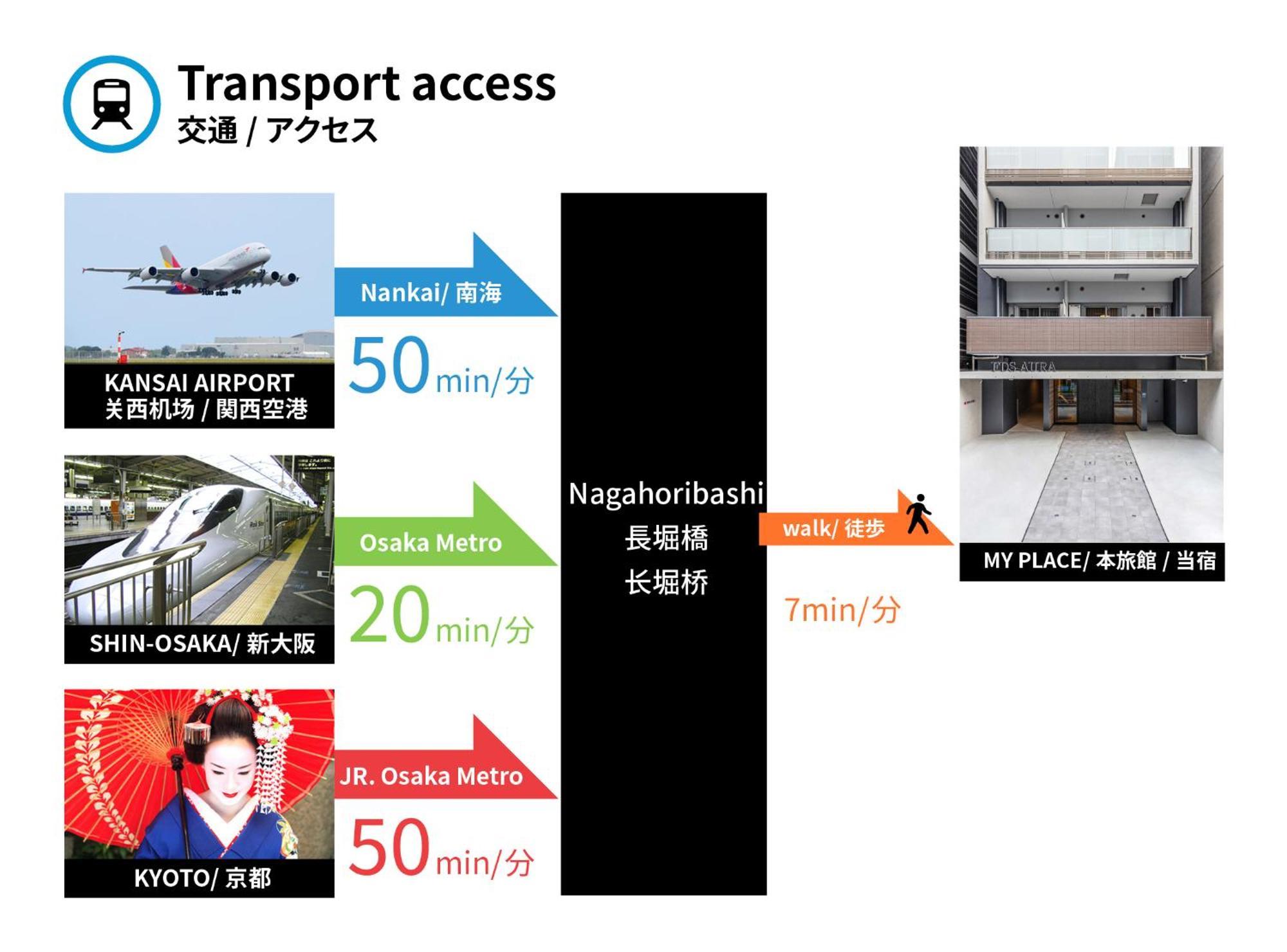 Fds Aura Apartment Osaka Bagian luar foto